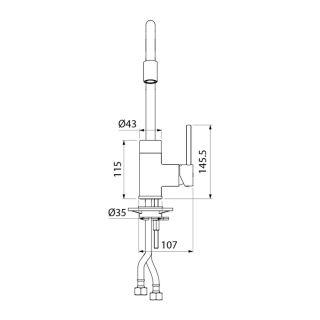 Смеситель для кухни IDDIS Kitchen 360 чёрный/хром K36SBJBi05